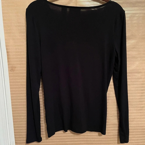 LIZ CLAIBORNE~ BLACK BLOUSE~SM-~ NWT - Picture 3 of 4